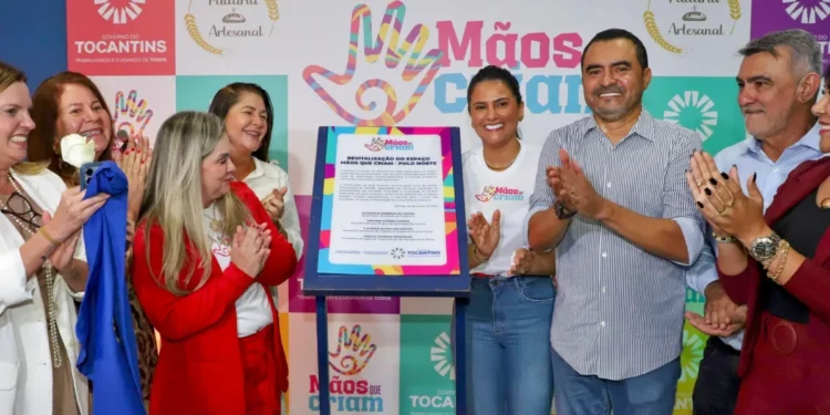 Governador Wanderlei Barbosa e primeira-dama Karynne Sotero entregam sede do projeto Mãos que Criam, que oferece cursos profissionalizantes em Palmas