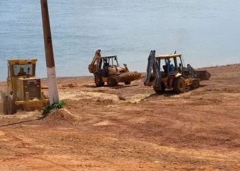Estrutura da Praia Pôr do Sol em Tocantínia começa ser preparada