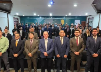 Delegado Alexander Pereira, da PC/TO, participa do evento em Vitória no Espirito Santos. Crédito: DICOM SSP TO