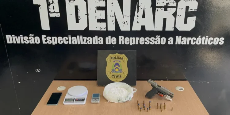 Operação Narke IV: Em Palmas, Polícia Civil desarticula ponto de venda de drogas, apreende drogas, munições e arma de fogo