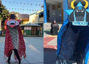 Estudantes de Curitiba homenageiam bois em festa junina • Reprodução Redes Sociais