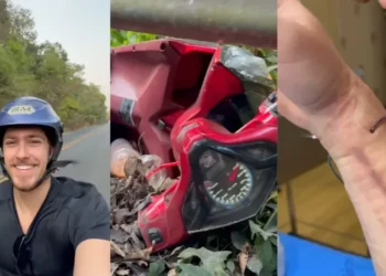 Guilherme relatou que o acidente ocorreu quando ele seguia para assistir ao pôr do sol em Doi Suthep • Reprodução/Redes Sociais