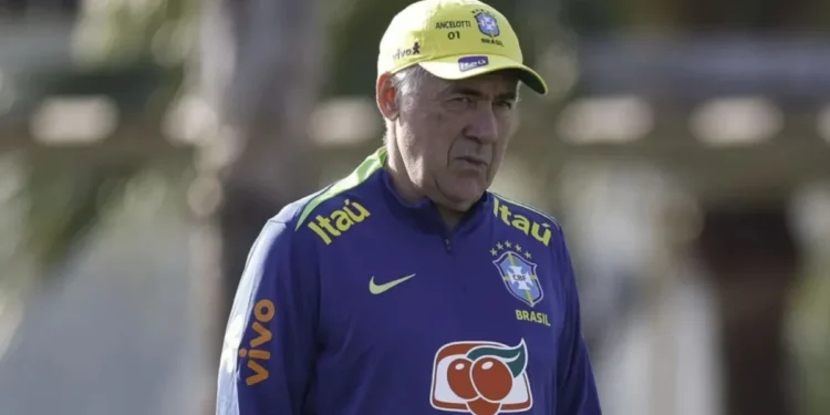 Ancelotti leva “susto” em primeiro treino da Seleção; saiba motivo