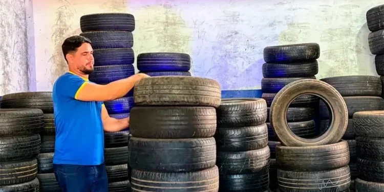 Semana do Meio Ambiente: Palmas envia para reciclagem 720 toneladas de pneus recolhidos em 5 meses