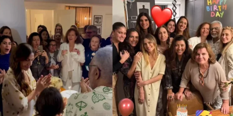 Flora Gil celebra 65 anos ao lado de família e amigos famosos; veja