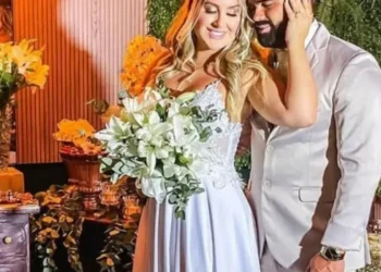 Patrícia Leitte e o marido, Lucas Teixeira • Reprodução/Instagram