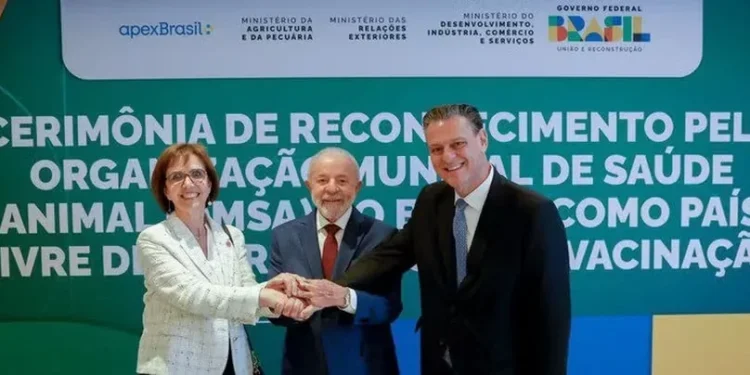 Brasil livre de febre aftosa eleva confiança dos parceiros, diz autoridade sanitária global