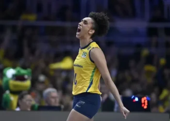 Brasil x EUA Liga das Nações de vôlei VNL Lorena — Foto: André Durão