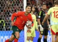 Cristiano Ronaldo celebra seu gol, o segundo de Portugal sobre a Espanha na final da Nations League  • Divulgação/Uefa