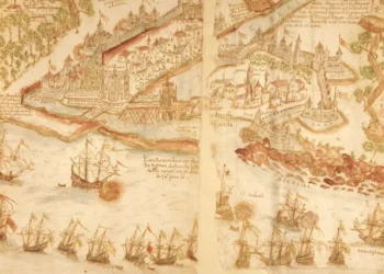 Mapa retrata o cerco organizado por Portugal para expulsar os holandeses de Pernambuco na segunda metade do século 17 • Instituto Flávia Abubakir