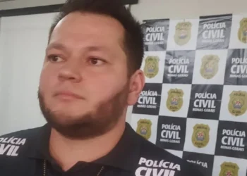 O delegado Rafael Faria acredita que possam haver mais empresas vítimas de advogado crédito: Ivan Drummond/EM/D. A. Press