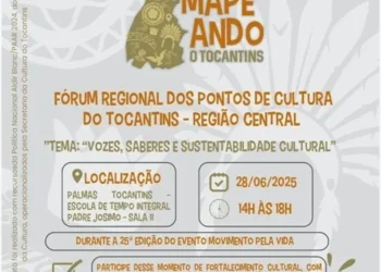 Fórum regional dos pontos de cultura do Tocantins reunirá coletivos e mestres culturais em palmas no dia 28 de junho