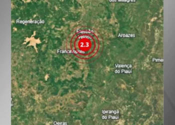 Abalo sísmico de baixa magnitude foi registrado pelas estações da Rede Sismográfica Brasileira (RSBR) • Reprodução/Rede Sismográfica Brasileira