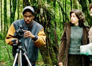 Fernanda Torres, Wagner Moura e Lázaro Ramos em "Saneamento Básico, o Filme" • Divulgação/ Vitrine Filmes