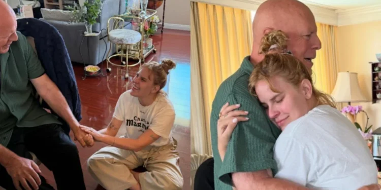 Filha de Bruce Willis compartilha momento fofo ao lado do pai; confira