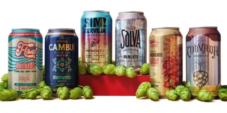 Cervejas memento são produzidas sem álcool com quatro variedades de lúpulo que têm alto teor de polifenóis — Foto: Divulgação