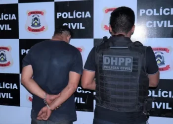 Suspeito de matar idoso foi preso pela Polícia Civil — Foto: Luiz de Castro/Governo do Tocantins