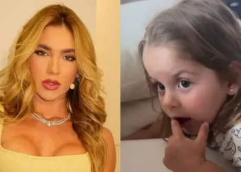 Virginia mostra a filha, Maria Flor, mentindo sobre a babá • Instagram/ Virginia