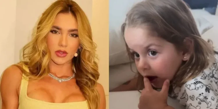 Virginia mostra a filha, Maria Flor, mentindo sobre a babá • Instagram/ Virginia