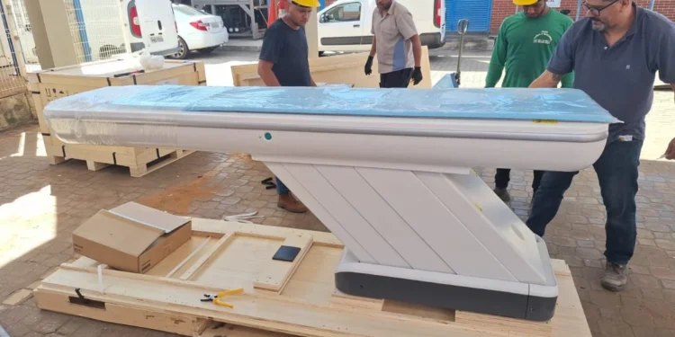 O equipamento está em fase de montagem e testagem