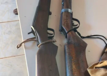 Armas apreendidas. - Foto: Ascom 5ª CIPM