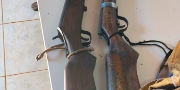 Armas apreendidas. - Foto: Ascom 5ª CIPM