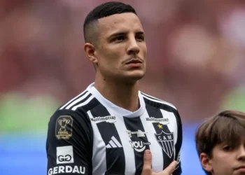 Guilherme Arana, lateral do Atlético-MG • Foto: Pedro Souza / Atlético