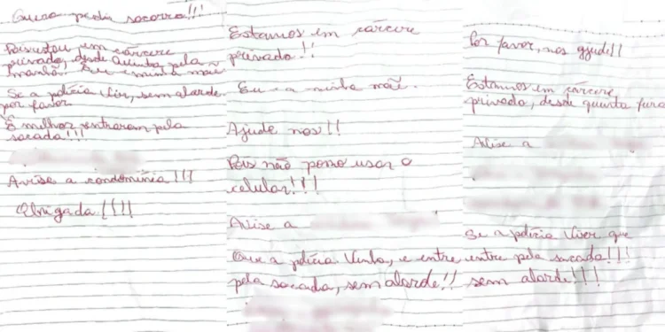 Mãe e filha são salvas de cárcere após vizinho encontrar bilhete de socorro