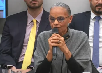 Marina Silva, ministra do Meio Ambiente durante sessão na Câmara • Reprodução/Câmara dos Deputados