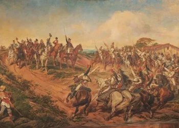 Quadro de 1888 que retrata Dom Pedro 1º declarando a Independência do Brasil em 7 de setembro de 1822 • Reprodução/Museu Paulista da USP/Pedro Américo de Figueiredo de Mello