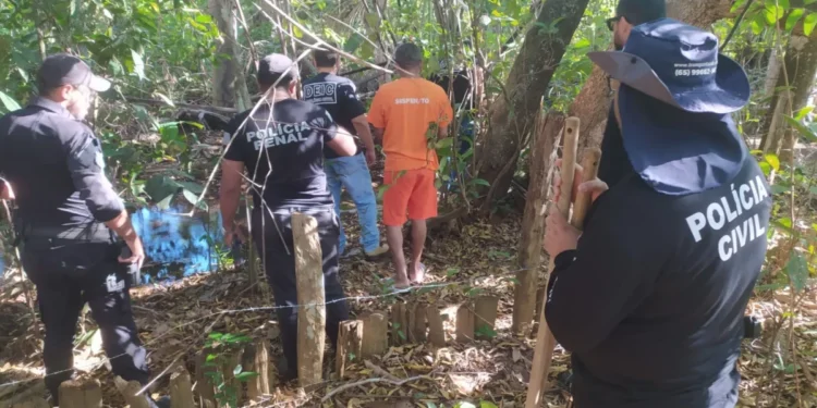 Ação conjunta da Polícia Civil e da Polícia Penal resulta no encontro de ossada de homem vítima de homicídio em Monte do Carmo