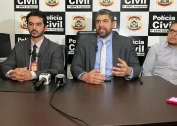 Secretário Bruno Azevedo participa de coletiva de imprensa em Araguaína - João Guilherme Lobasz Dicom SSP TO