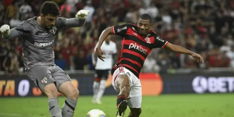 Flamengo x São Paulo - De la Cruz e Rafael — Foto: André Durão