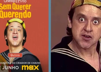 Juan Lecanda como intérprete de Quico em "Chespirito" • Reprodução/HBO Max/Televisa
