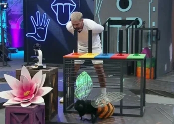 Carol e Radamés fizeram o melhor tempo na Prova dos Casais • Reprodução/RecordTV