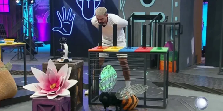 Carol e Radamés fizeram o melhor tempo na Prova dos Casais • Reprodução/RecordTV