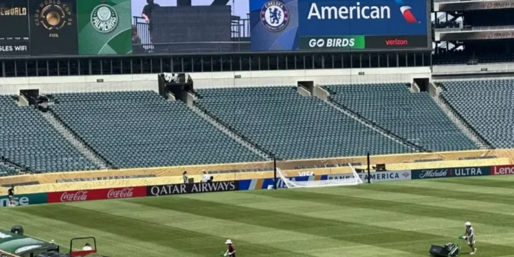Estádio na Filadélfia recebe últimos ajustes antes de Palmeiras x Chelsea