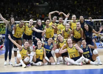 Brasil x EUA Liga das Nações de Vôlei VNL — Foto: André Durão