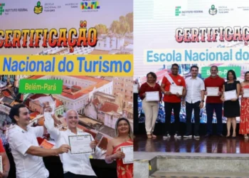 Cerimônia de certificação ocorreu na última quinta-feira (10) a reuniu autoridades, alunos e representantes do setor no Espaço São José Liberto, e contou com a presença do ministro do Turismo, Celso Sabino • Divulgação