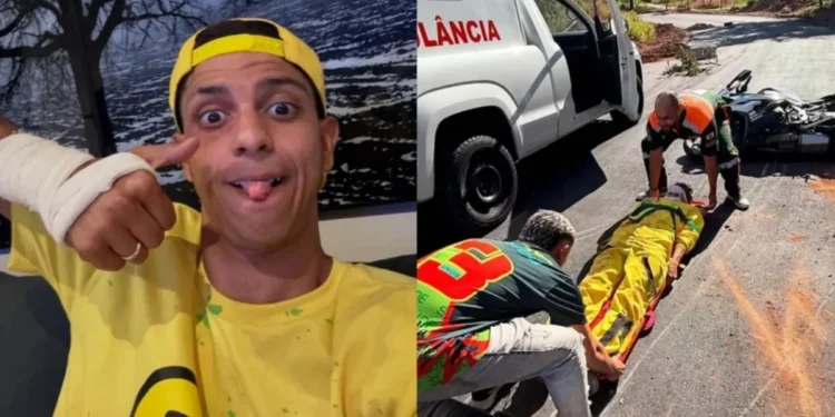 Leozin, do grupo Dos Rosa, é resgatado após acidente de moto