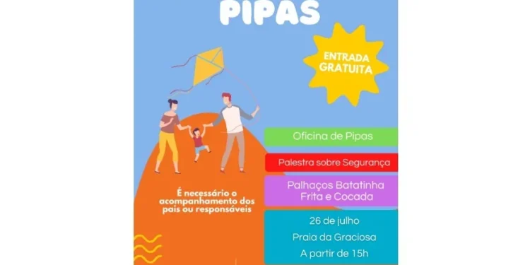 Festival de Pipas leva diversão com segurança à Praia da Graciosa