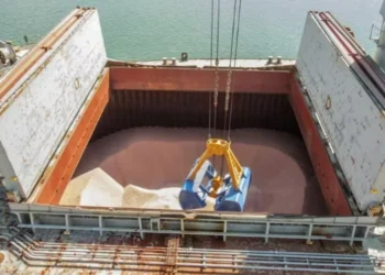 Mais de 80% dos fertilizantes usados nas lavouras do país são importados — Foto: Claudio Neves/Portos do Paraná