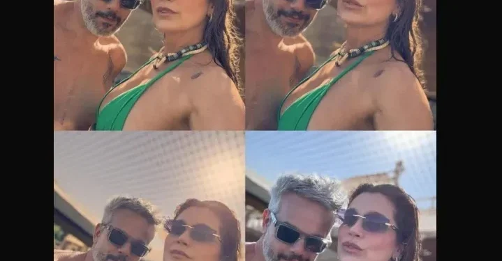 Otaviano Costa elogia Flávia Alessandra em foto de biquíni: “Que sorte”