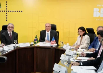 Equipe do Mdic reunida em reunião com autoridades dos EUA • Cadu Gomes/VPR