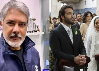 William Bonner recebe convite para casamento de Maria de Fátima, de "Vale Tudo" • Instagram/William Bonner | Globo/ Manoella Mello