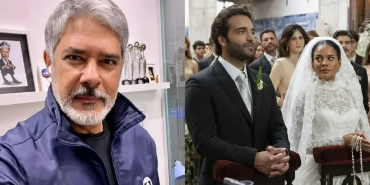 William Bonner recebe convite para casamento de Maria de Fátima, de "Vale Tudo" • Instagram/William Bonner | Globo/ Manoella Mello