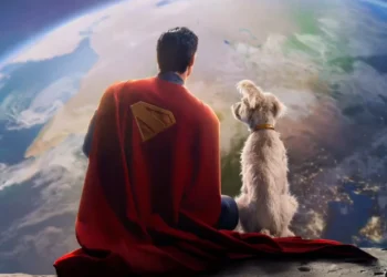 Superman e Krypto no novo filme do super-herói da DC • Reprodução/James Gunn