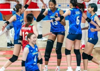 Japão comemora classificação na Liga das Nações de Vôlei • Foto: Divulgação/ Volleyball Nations League