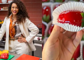 Taís Araújo e morango do amor • 1: Globo/Fábio Rocha; 2: Redes sociais