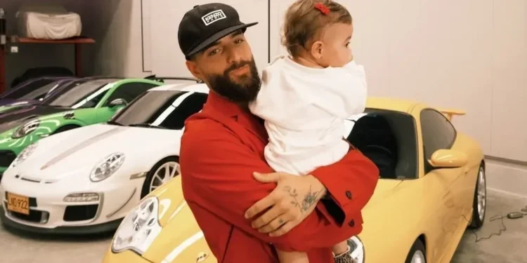 Maluma e a filha, Paris • Reprodução/Instagram
